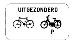 verkeersbord onderbord fietsers bromfietsers M11