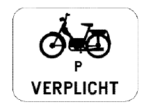verkeersbord onderbord fietsers bromfietsers M13