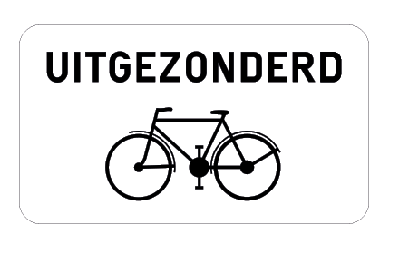 verkeersbord onderbord fietsers bromfietsers M2