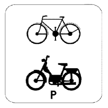 verkeersbord onderbord fietsers bromfietsers M20