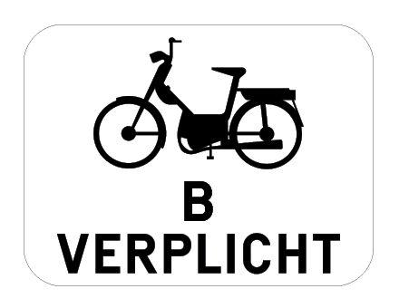 verkeersbord onderbord fietsers bromfietsers M6