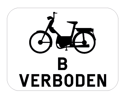 verkeersbord onderbord fietsers bromfietsers M7