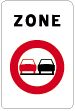 verkeersbord zone C35 inhaalverbod begin