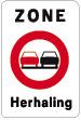 verkeersbord zone C35 inhaalverbod herhaling