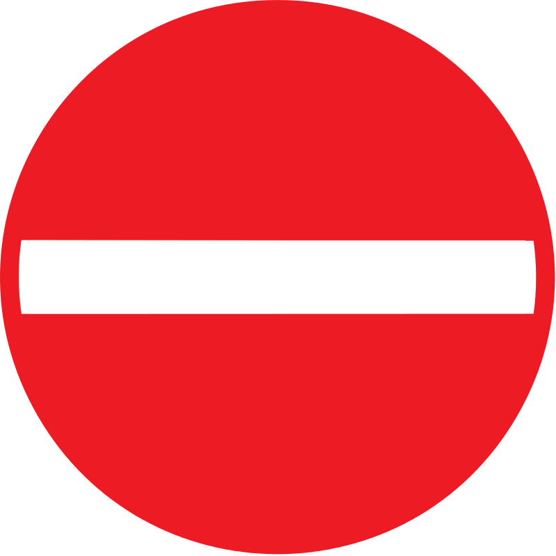 verkeersbord verbodsborden Verboden richting.