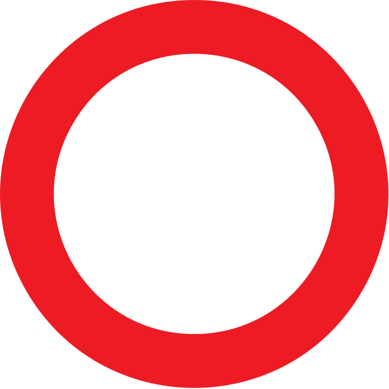 verkeersbord verbodsborden Verboden richting beide richtingen.