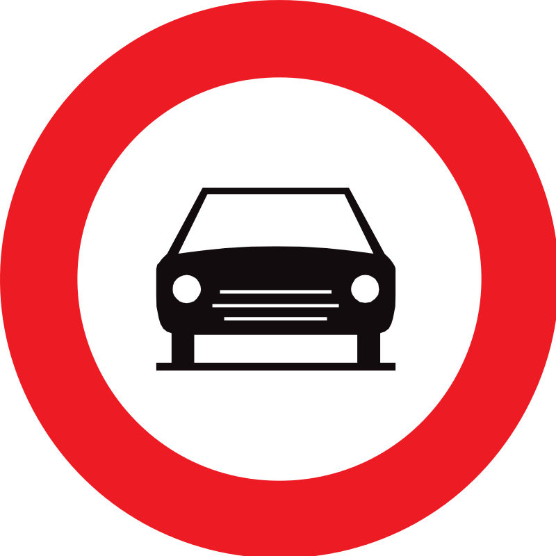 verkeersbord verbodsborden Verboden richting motorvoertuigen met meer dan 2 wielen.