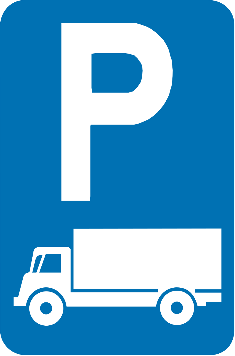 verkeersbord parkeerborden Parkeren uitsluitend voor lichte vrachtautos en vrachtautos.