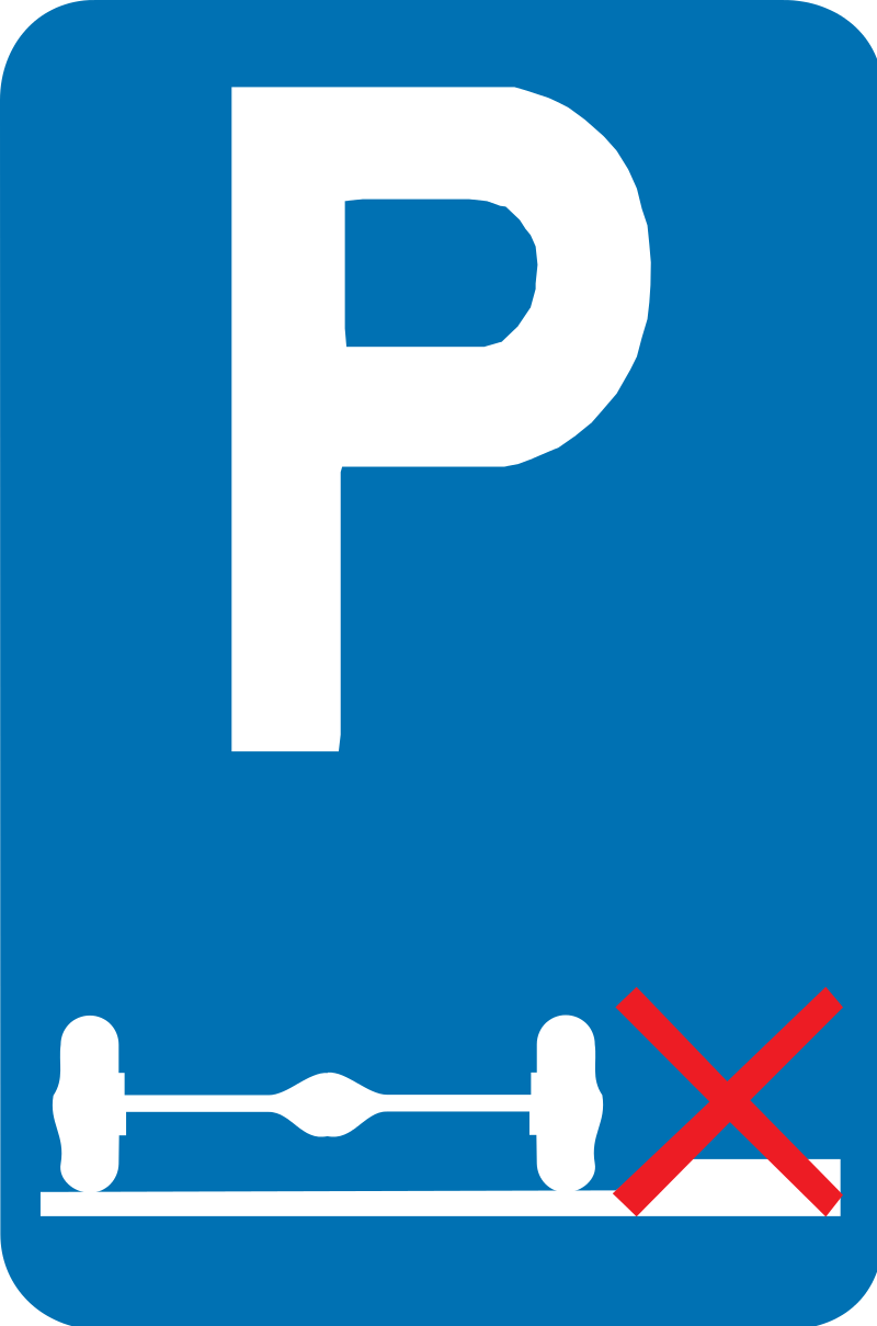 verkeersbord parkeerborden Verplicht parkeren op de rijbaan.