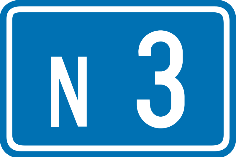 Verkeersbord Aanwijzingsbord F23a Nummer van een gewone weg