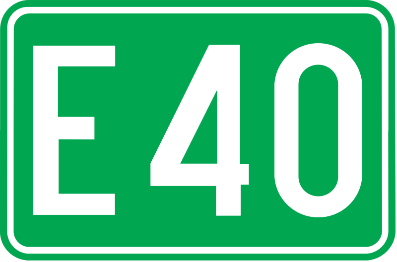 Verkeersbord Aanwijzingsbord F23c Nummer van een internationale weg