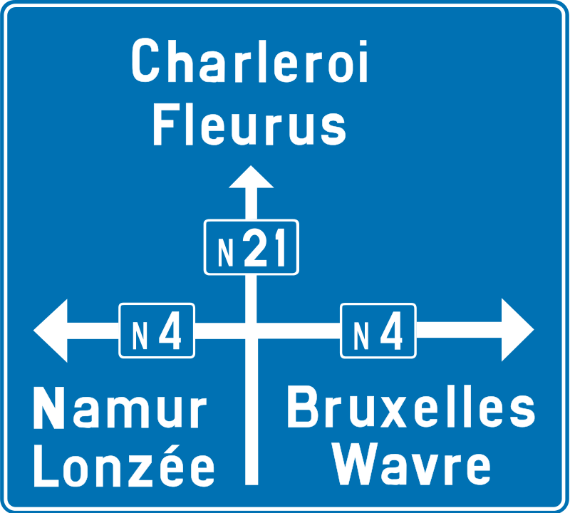 Verkeersbord Aanwijzingsbord F25 Voorwegwijzer