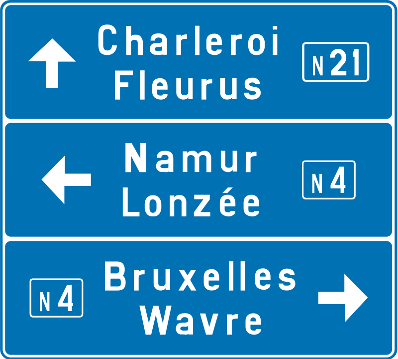 Verkeersbord Aanwijzingsbord F27 Voorwegwijzer