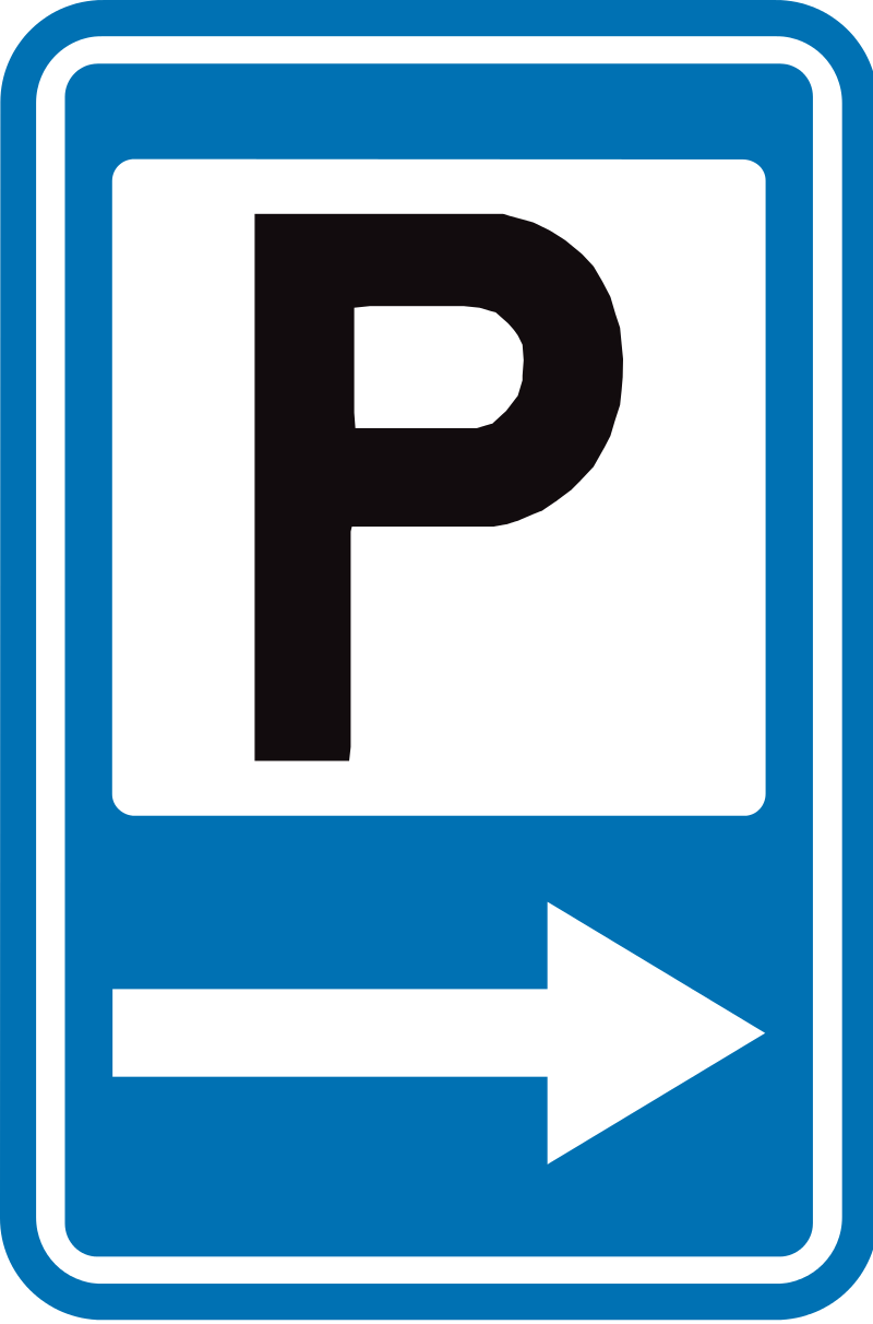 Verkeersbord Aanwijzingsbord F59 Aankondiging van een parking