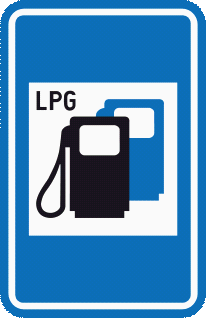 Verkeersbord Aanwijzingsbord F63b LPG