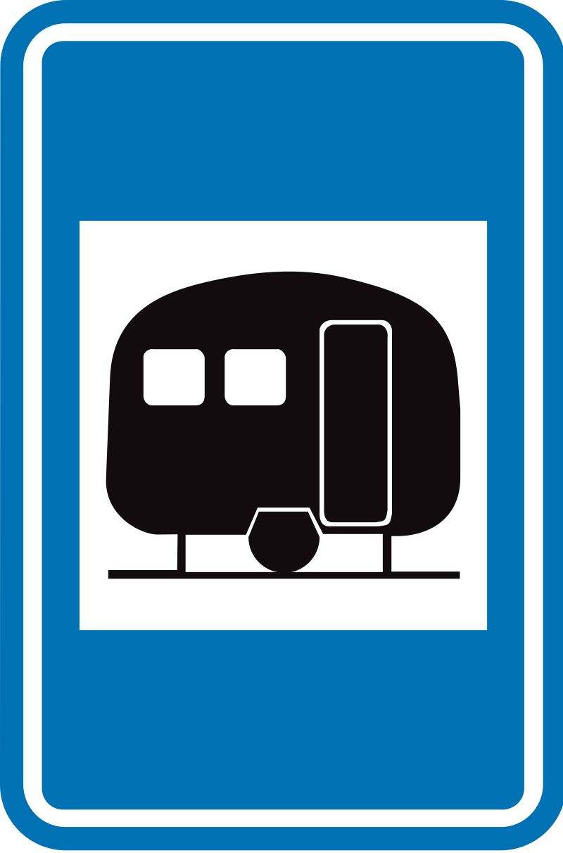 Verkeersbord Aanwijzingsbord F73 Caravanterrein