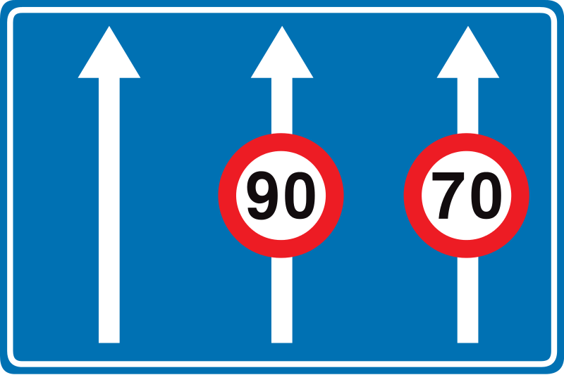 Verkeersbord Aanwijzingsbord F91 Verkeersbord dat een gevaar aanduidt